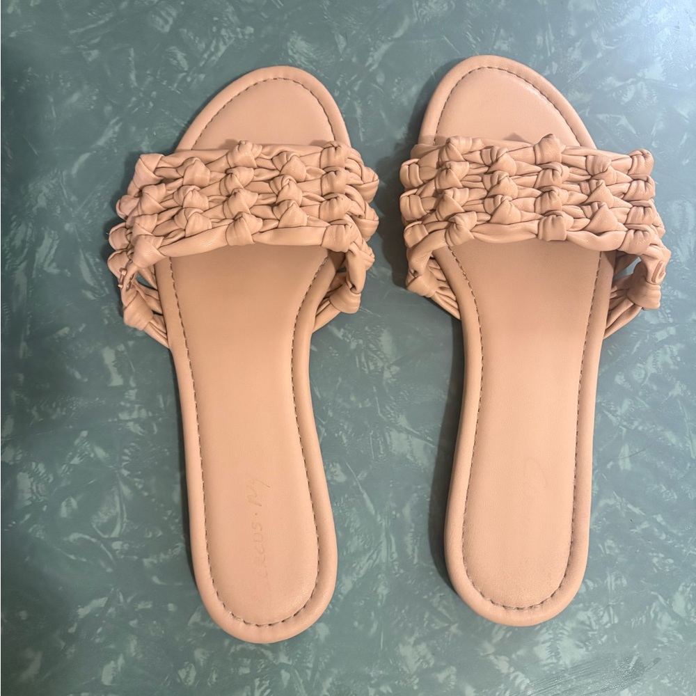 Circus by Sam Edelman Braided Slide Sandals in Nude Pink